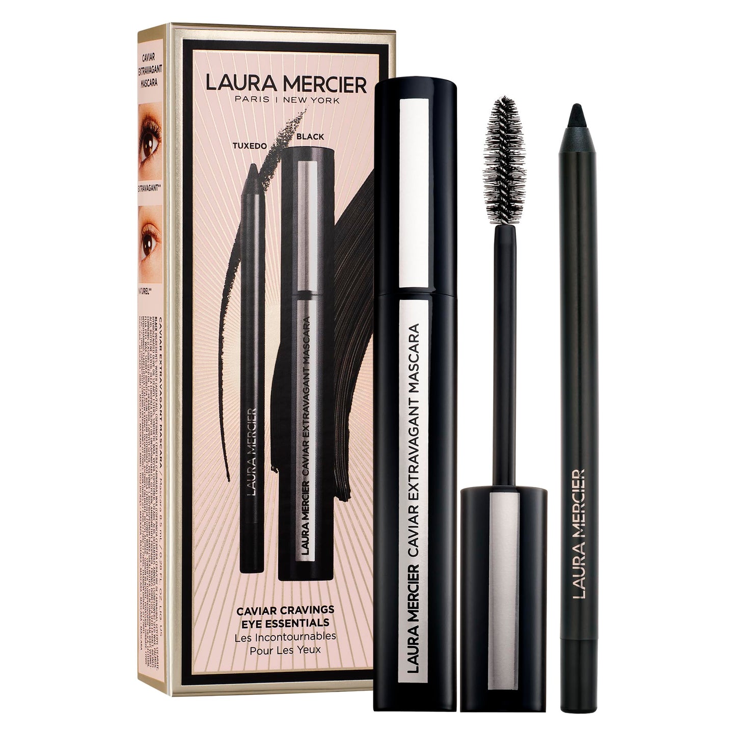 Laura Mercier Caviar Tightline Eyeliner: Long Lasting Color, Crease-proof, Waterproof, Gel-like Hydrating Formula, Perfect for Tightline, Lash Line + Waterline, Holiday Gift Set