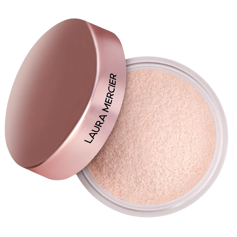Laura Mercier Translucent Loose Talc-Free Setting Powder Ultra-Blur: Hyaluronic Acid Infused, Natural & Blurring Finish, Long Lasting, For Normal to Dry + Mature Skin, 4 Shades, Holiday Gift Set
