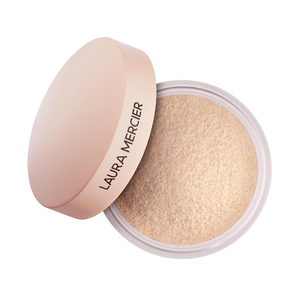 Laura Mercier Translucent Loose Talc-Free Setting Powder Ultra-Blur: Hyaluronic Acid Infused, Natural & Blurring Finish, Long Lasting, For Normal to Dry + Mature Skin, 4 Shades, Holiday Gift Set