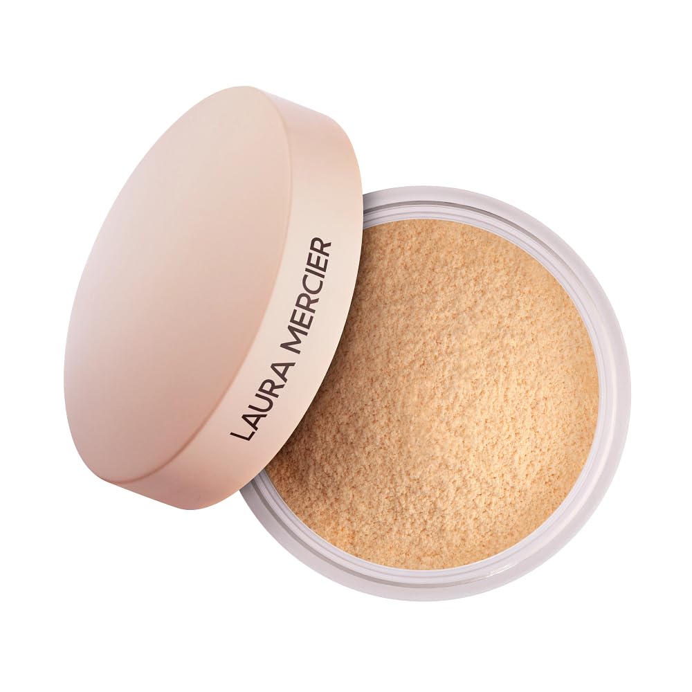 Laura Mercier Translucent Loose Talc-Free Setting Powder Ultra-Blur: Hyaluronic Acid Infused, Natural & Blurring Finish, Long Lasting, For Normal to Dry + Mature Skin, 4 Shades, Holiday Gift Set