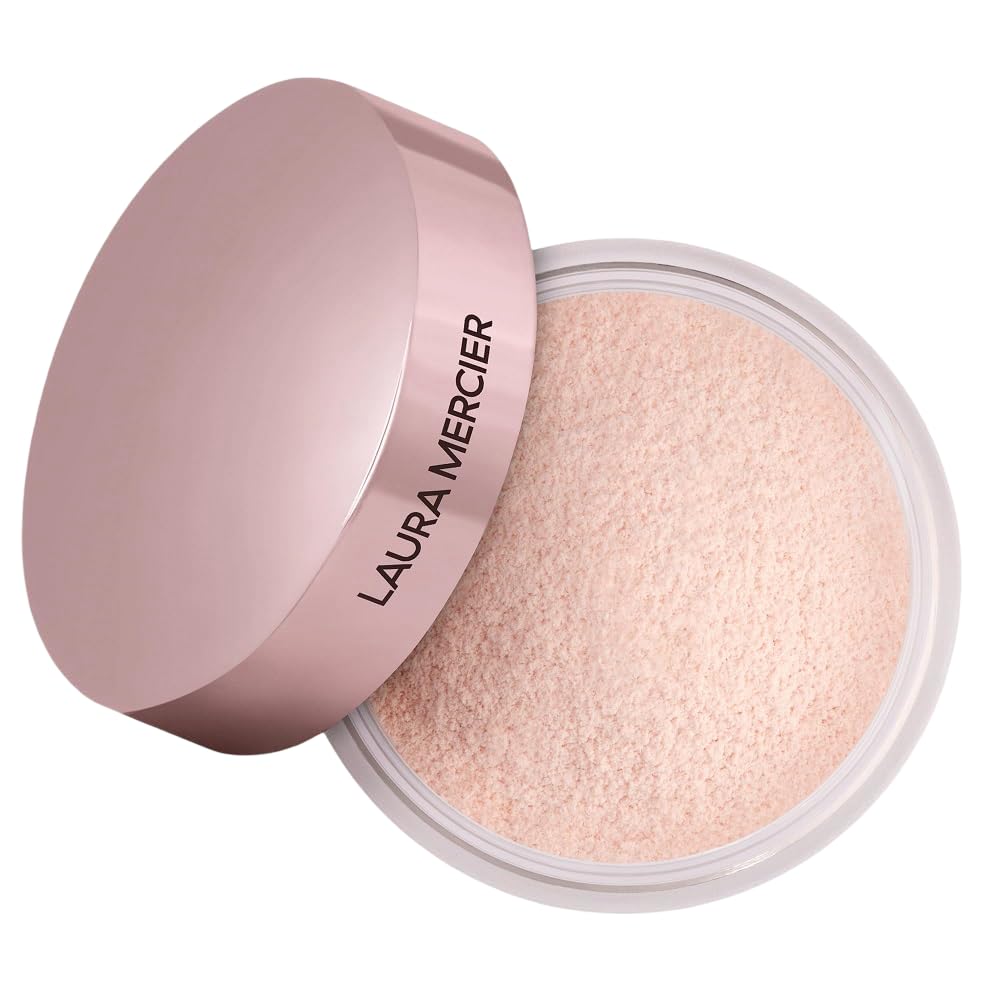 Laura Mercier Translucent Loose Setting Powder, 24HR Shine Control, Infused with Vitamins C + E, Soft Matte Finish, Normal to Oily Skin, 4 Shades for Virtually All Skin Tones, Holiday Gift Set