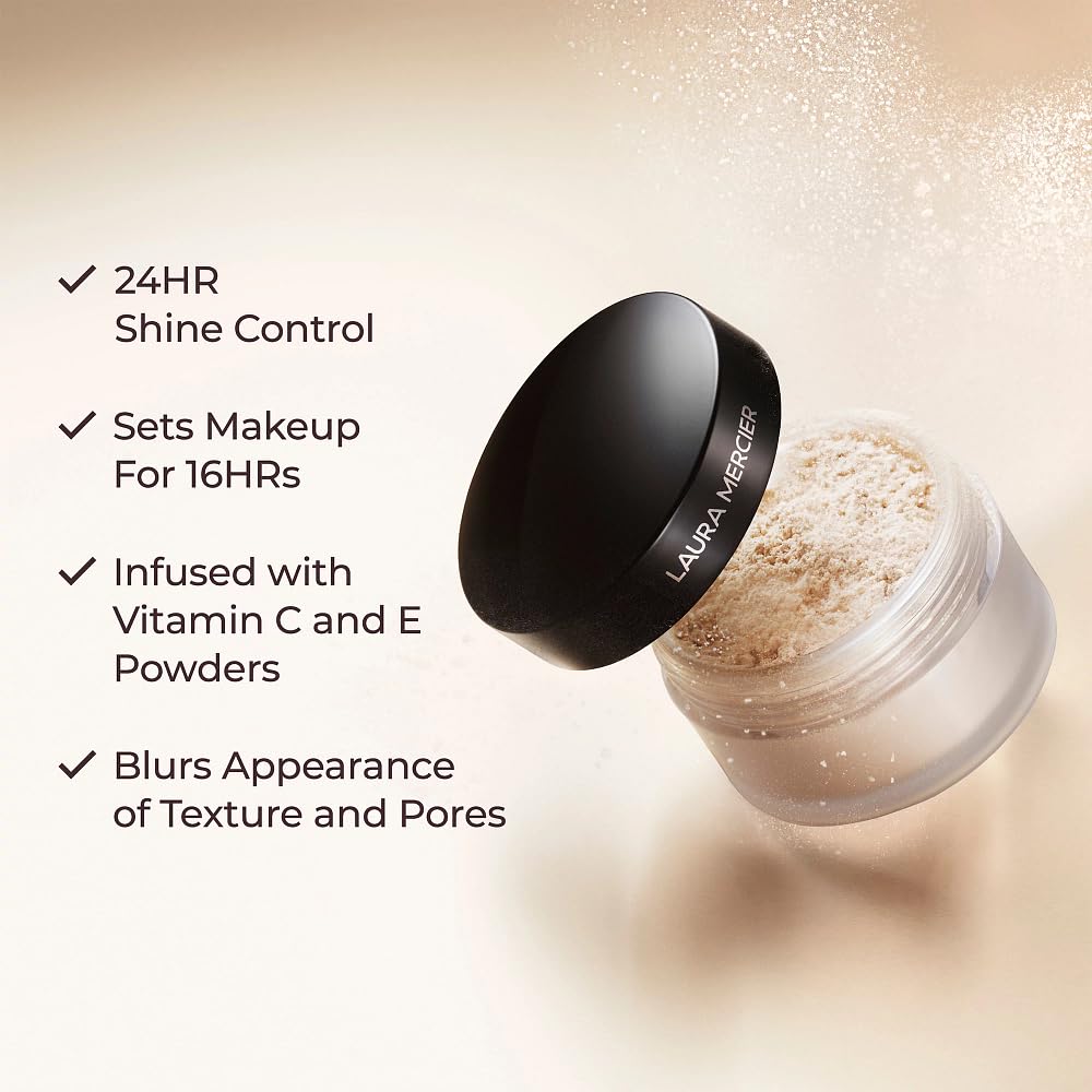 Laura Mercier Translucent Loose Setting Powder, Medium Skin Tones, Translucent Honey Mini Size