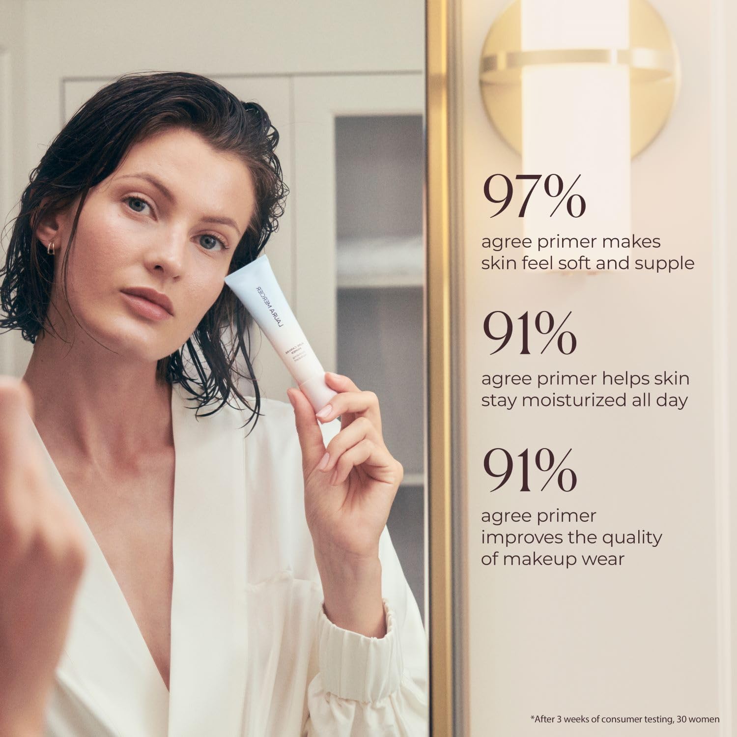Laura Mercier Pure Canvas Primer, Improves and Extends Wear of Makeup, Hydrating, Blurring and Illuminating Formulas, Natural, Matte, and Radiant Finishes