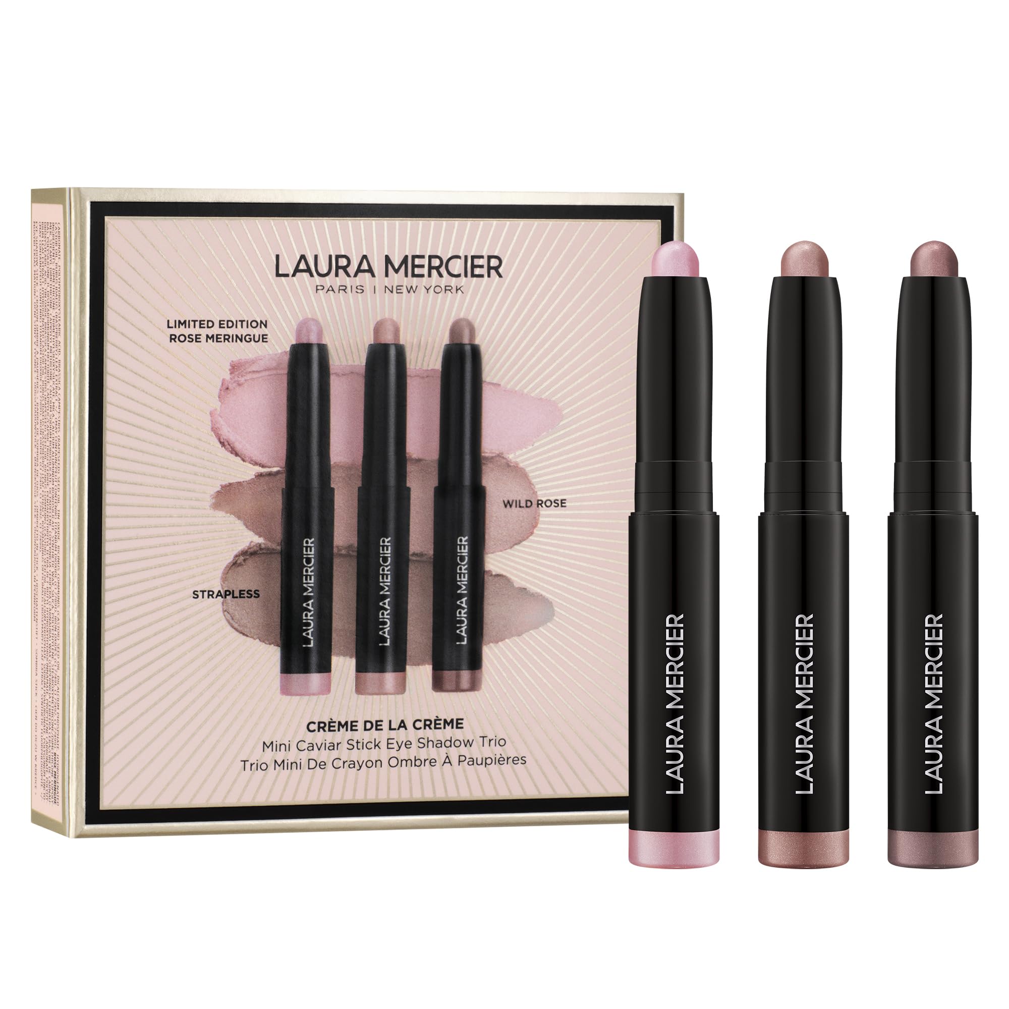 Caviar Stick Cream Eyeshadow: Shimmer and Matte Finishes, 24HR Wear, Long Lasting, Rich Color, Easily Blendable and Buildable, Waterproof, Hyaluronic Acid Infused, Eyeshadow Stick Holiday Gift Set