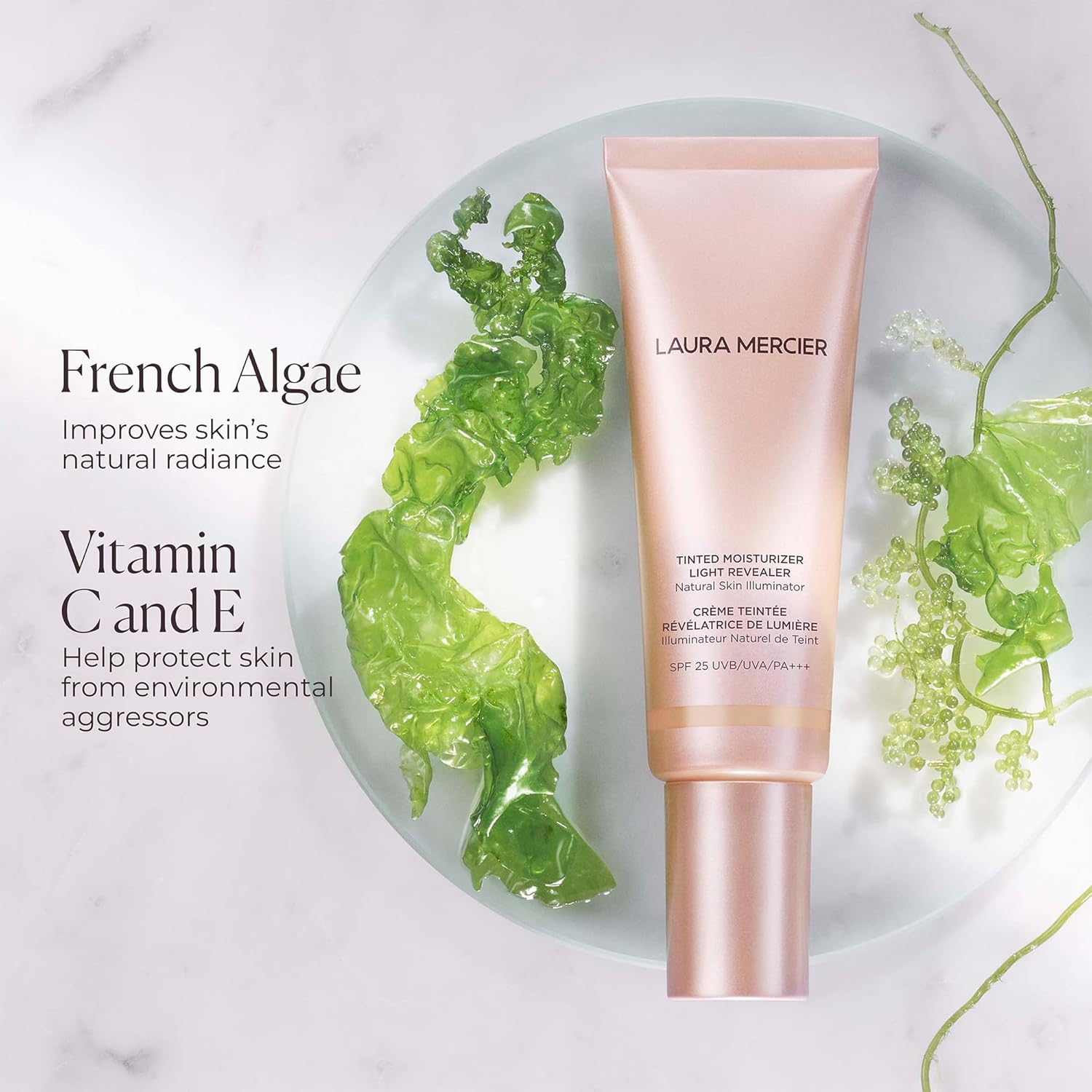 Laura Mercier Tinted Moisturizer Light Revealer Natural Skin Illuminator with SPF 25: All Day Hydration, Ultra-Sheer Coverage, Luminous & Radiant Finish, Skin Tint