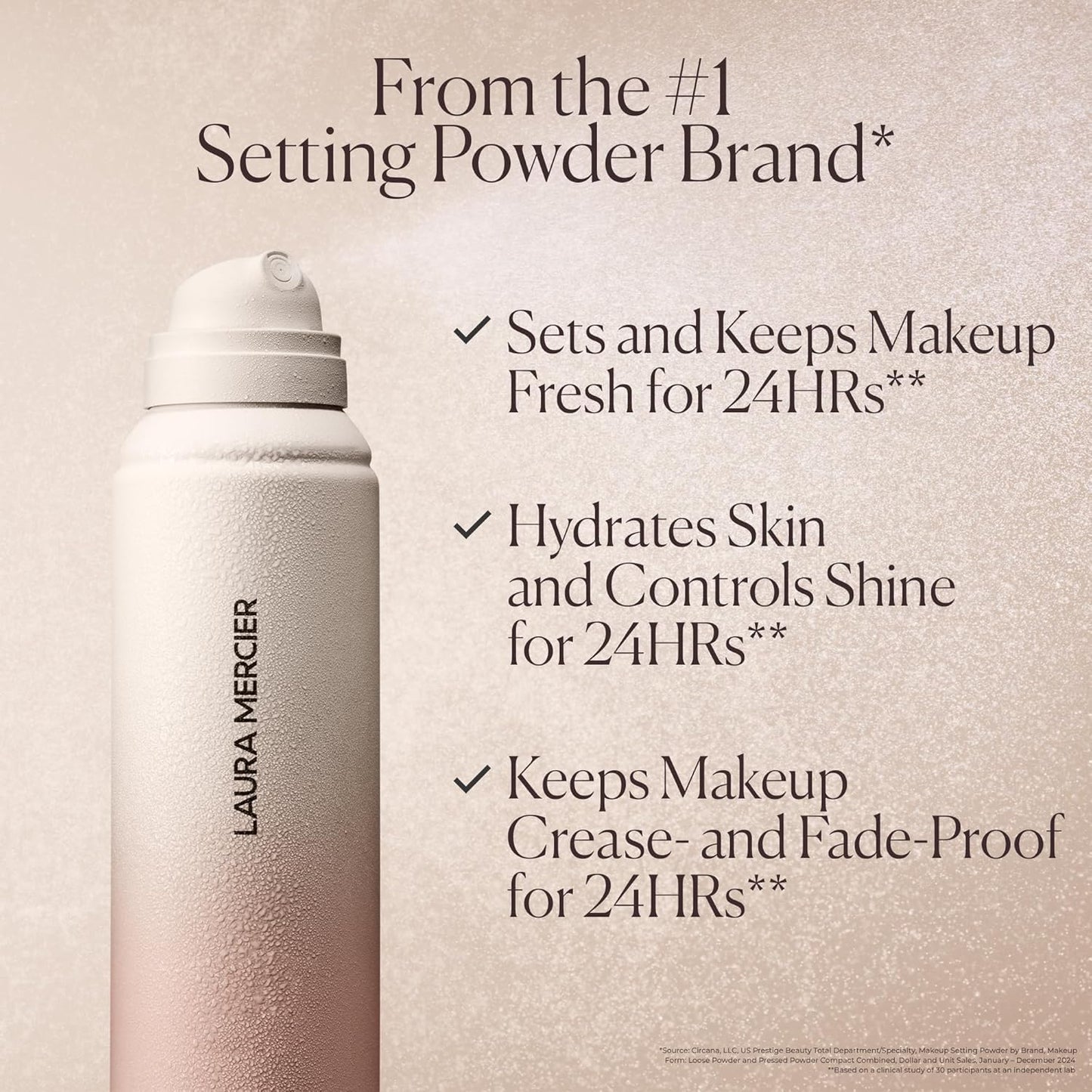 Laura Mercier Translucent Hydrating Setting Spray Ultra-Blur, Micro-Fine Blurring Face Mist, 24HR Shine Control, Natural Finish, Smudge & Transfer-Proof, Infused with Hyaluronic Acid + Niacinamide