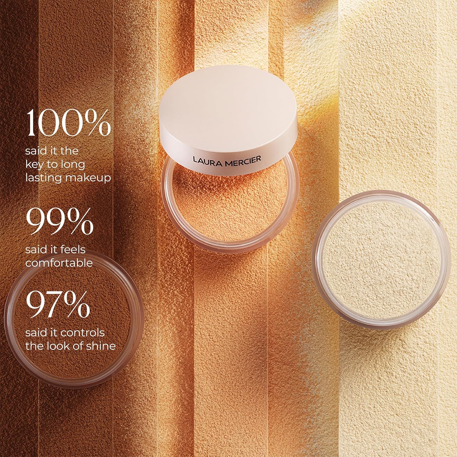 Laura Mercier Translucent Loose Talc-Free Setting Powder Ultra-Blur: Hyaluronic Acid Infused, Natural & Blurring Finish, Long Lasting, For Normal to Dry + Mature Skin, 4 Shades, Holiday Gift Set